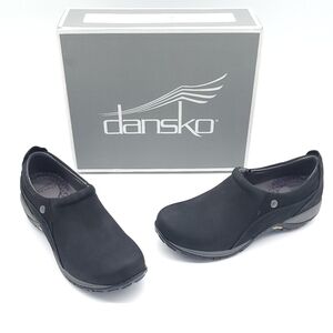 Dansko Patti Milled Nubuck Women's Black Slip On Shoe Vibram Sole Size 41